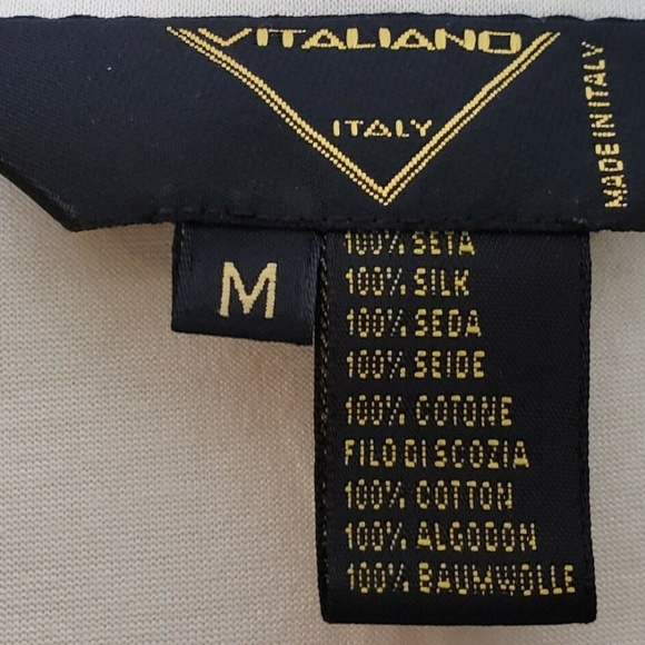 Vitaliano Silk & Cotton Short Sleeve Striped Shirt - Picture 5 of 6